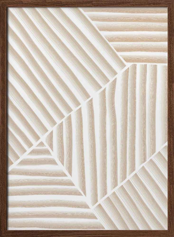 Beige Line Art Poster